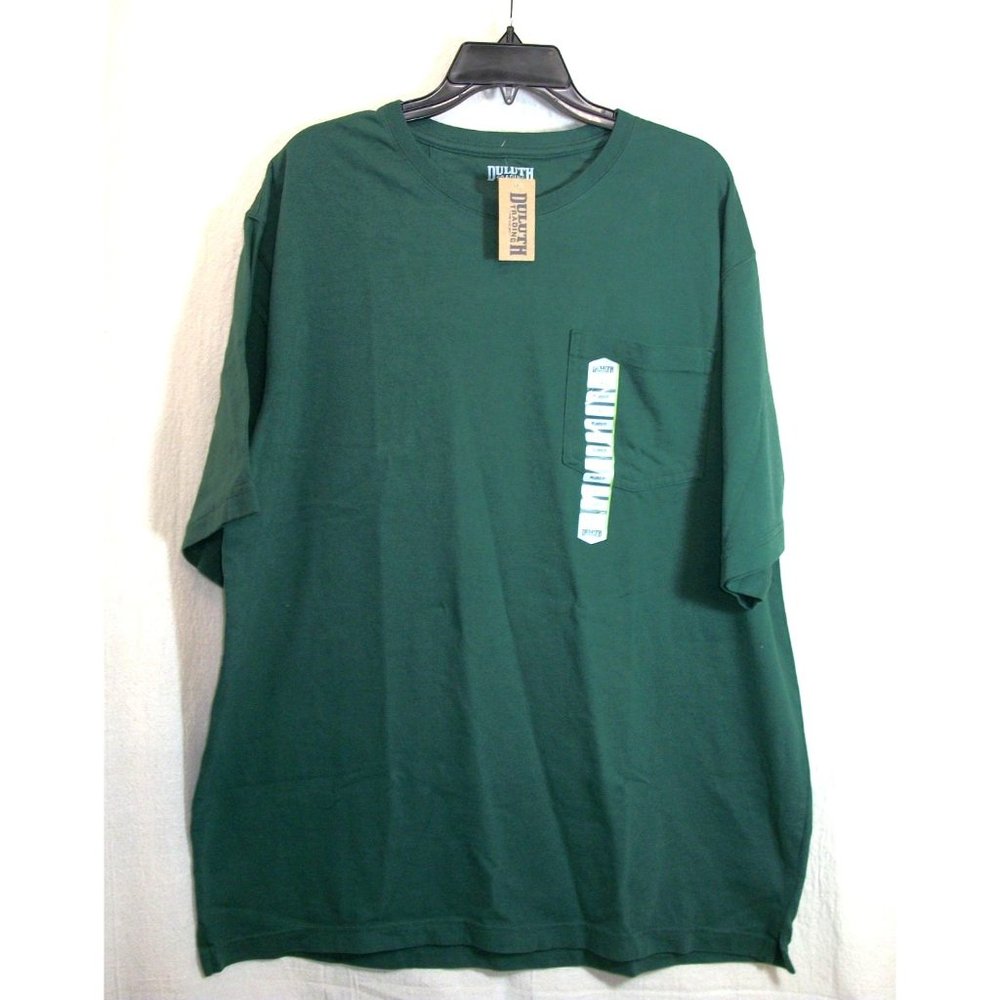 Duluth trading Men's Hunter Green Pocket Crewneck T-shirt, Size L, NWT